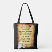 Twee arenden met Jesaja 40:31 Tote Bag (Achterkant)