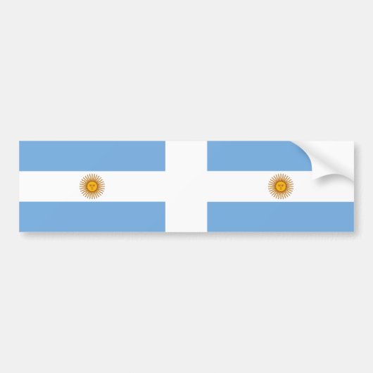 TWEE Argentijnse nationale vlag Bumpersticker (Voorkant)