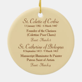 Twee arme klare heiligen (SAU 027) Keramisch Ornament