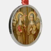 Twee arme klare heiligen (SAU 027) Metalen Ornament (Rechts)