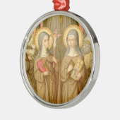 Twee arme klare heiligen (SAU 027) Metalen Ornament (Links)