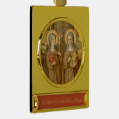 Twee arme klare heiligen (SAU 027) Verguld Banner Ornament (Rechts)