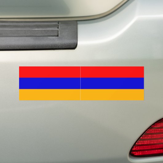 TWEE Armeense vlag Bumpersticker (Op auto)