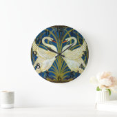 Twee Art Deco-swans Acrylwand Grote Klok (Huis)