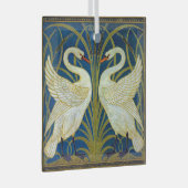 Twee Art Deco Swans Glas Ornament (Voorkant Rechts)