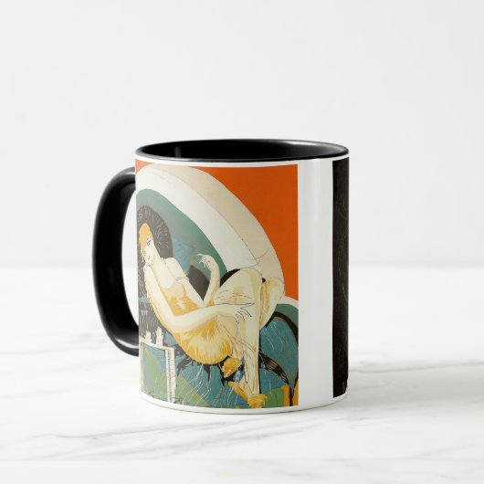 Twee  Art Deco Vrouwen door S. Chompre Mok (Voorkant links)