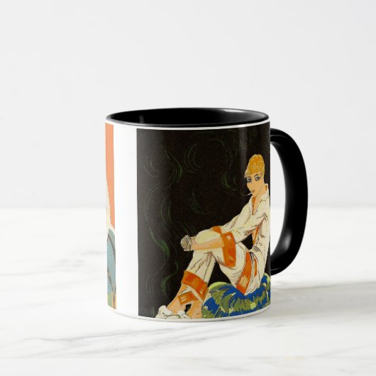 Twee  Art Deco Vrouwen door S. Chompre Mok (Voorkant rechts)