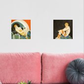 Twee  Art Deco Vrouwen door S. Chompre Muurkunst Sets (Woonkamer)