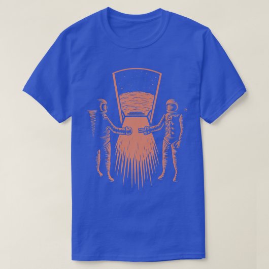 Twee Astronauts Funny Game Space Enthusiast Cosmon T-shirt (Design voorkant)