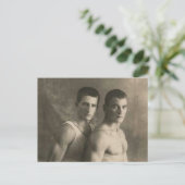 Twee atleten briefkaart (Staand voorkant)