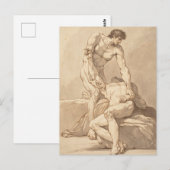 Twee atleten briefkaart (Voorkant / Achterkant)