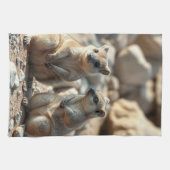 Twee Aussie Rottnest-eiland Quokkas, Theedoek (Horizontaal)