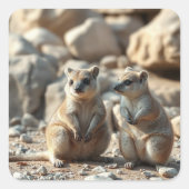 Twee Aussie Rottnest is het land van de quota, Vierkante Sticker (Voorkant)