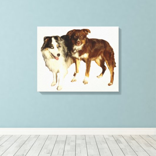 Twee Aussies Canvas Afdruk (Insitu (Houten vloer))