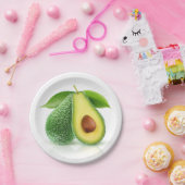 Twee avocado's papieren bordje (Feest)