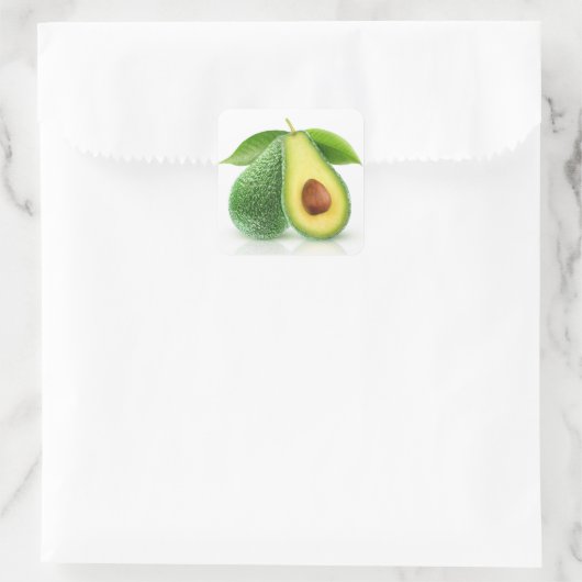 Twee avocado's vierkante sticker (Tas)