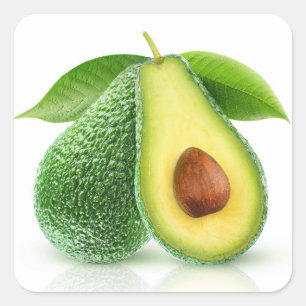 Twee avocado's vierkante sticker