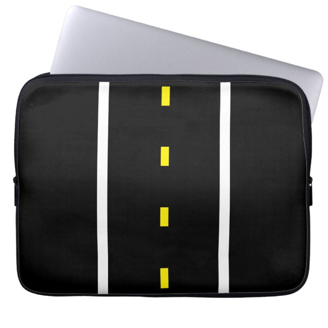 Twee baans weg tablet hoes (Zwart & Wit) (Voorkant)