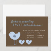 Twee baby-baby-baby's met douches kaart (Voorkant / Achterkant)