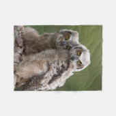 Twee Baby grote paarden Fleece Deken (Voorkant (Horizontaal))