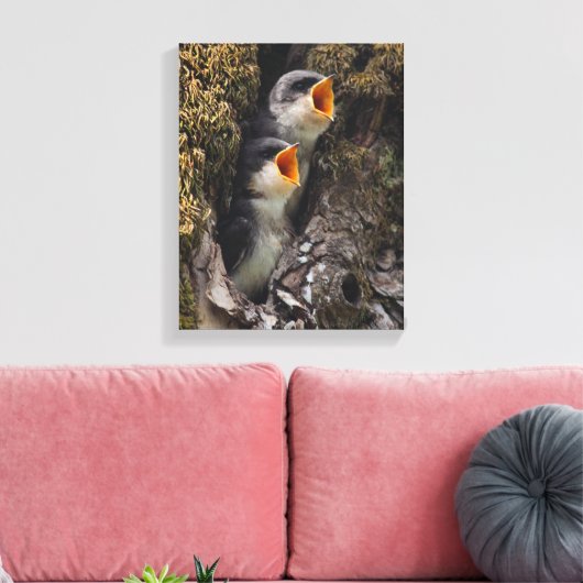 Twee Baby-oversteeksels Canvas Afdruk (Insitu (Woonkamer))