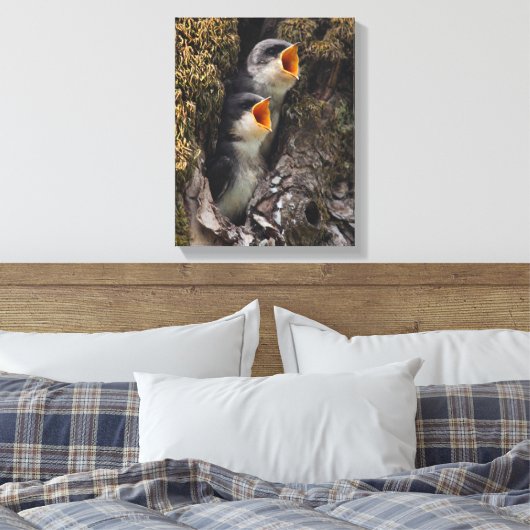 Twee Baby-oversteeksels Canvas Afdruk (Insitu (Slaapkamer))