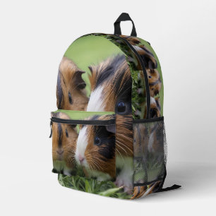 Twee baby schildpad cavia's, bedrukte rugzak