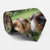 Twee Baby schildpadden cavia's, Stropdas (Opgerold)