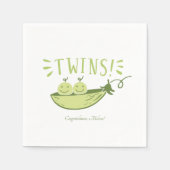 Twee Baby shower twee erwten in een peul Servet (Voorkant)