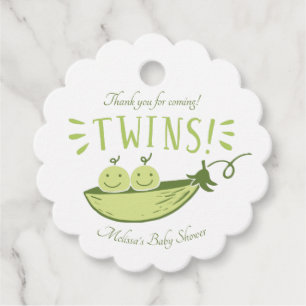 Twee Baby shower twee erwten in een pod-avor Bedankjes Labels