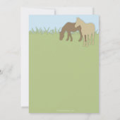 Twee Baby shower van Brown Ponies Boy Kaart (Achterkant)