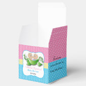Twee Baby showers - twee erwten in een peul Bedankdoosjes (Geopend)