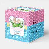 Twee Baby showers - twee erwten in een peul Bedankdoosjes (Achterkant)
