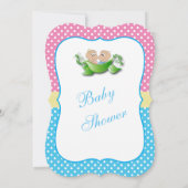 Twee Baby showers - twee erwten in een peul Kaart (Achterkant)