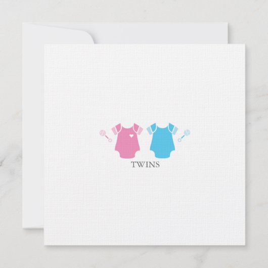 Twee Baby showers uitnodiging (Achterkant)