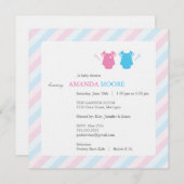 Twee Baby showers uitnodiging (Voorkant / Achterkant)