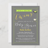 Twee Baby showers uitnodiging (Voorkant)