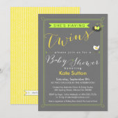 Twee Baby showers uitnodiging (Voorkant / Achterkant)
