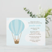 Twee babyjongens in een ballon kaart (Staand voorkant)