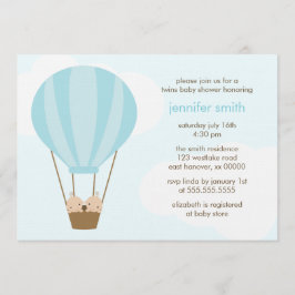 Twee babyjongens in een ballon kaart