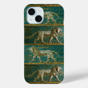 TWEE BABYLONISCHE LEEUWEN Antiek Assyrische Kunst iPhone 15 Case
