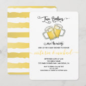 Twee baby's brouwen met een schoenspanner kaart (Voorkant / Achterkant)