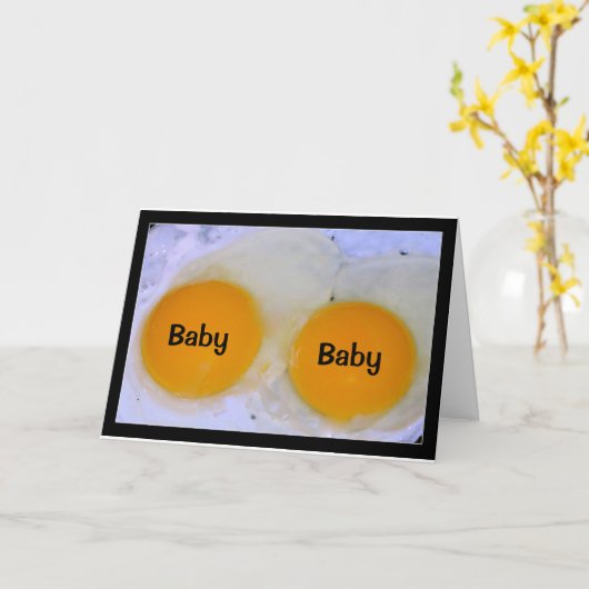 Twee baby's? Dat is Eg-stra Special. Kaart (Gele Bloem)
