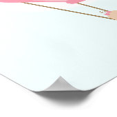 Twee baby's in een ballonvaardig Baby shower Poster (Hoek)