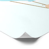 Twee baby's in een Green Hot Air ballon Poster (Hoek)