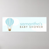 Twee baby's in een Green Hot Air ballon Poster (Voorkant)