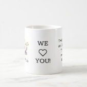 twee baby's: we houden van mam mok , koffie mok (Center)