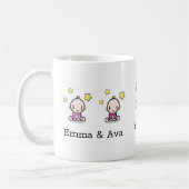 twee baby's: we houden van mam mok , koffie mok (Links)