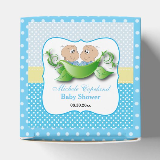 Twee babyschoenen - twee erwten in een peul bedankdoosjes (Bovenkant)