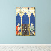 Twee backgammaspelers canvas afdruk (Insitu (Houten vloer))